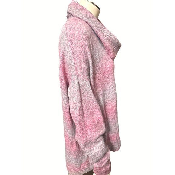 American Eagle Womens Cowl Neck Sweater Medium Pink & Gray - Picture 2 of 11